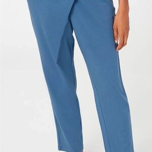 Anybody Cozy Knit  Blue Faux Wrap Pants, Small